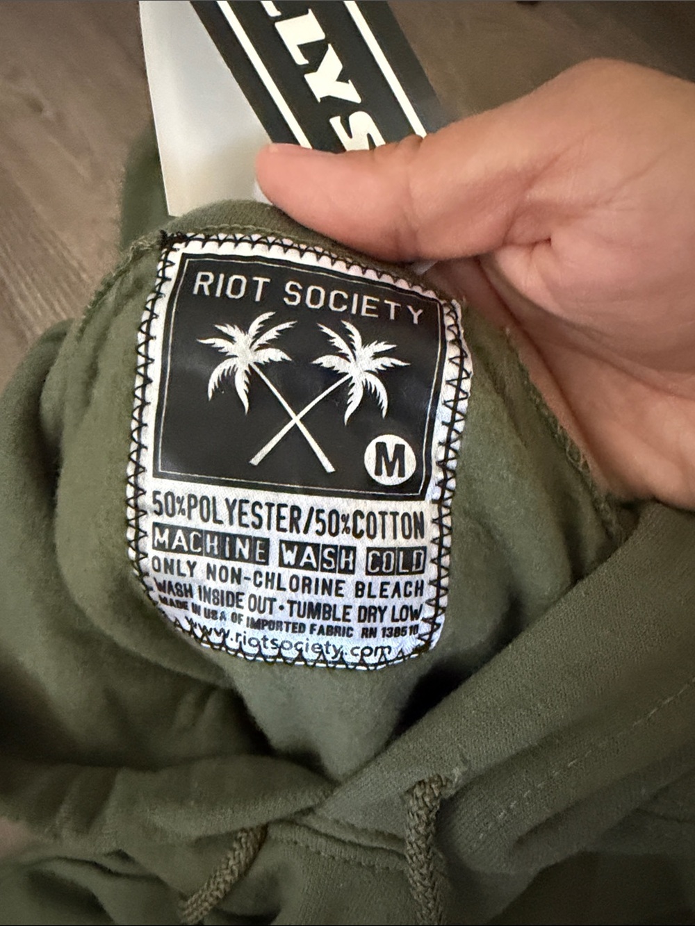 riot society Olive Green 'Take A Hike' Crewneck Hoodie - Picture 5 of 5
